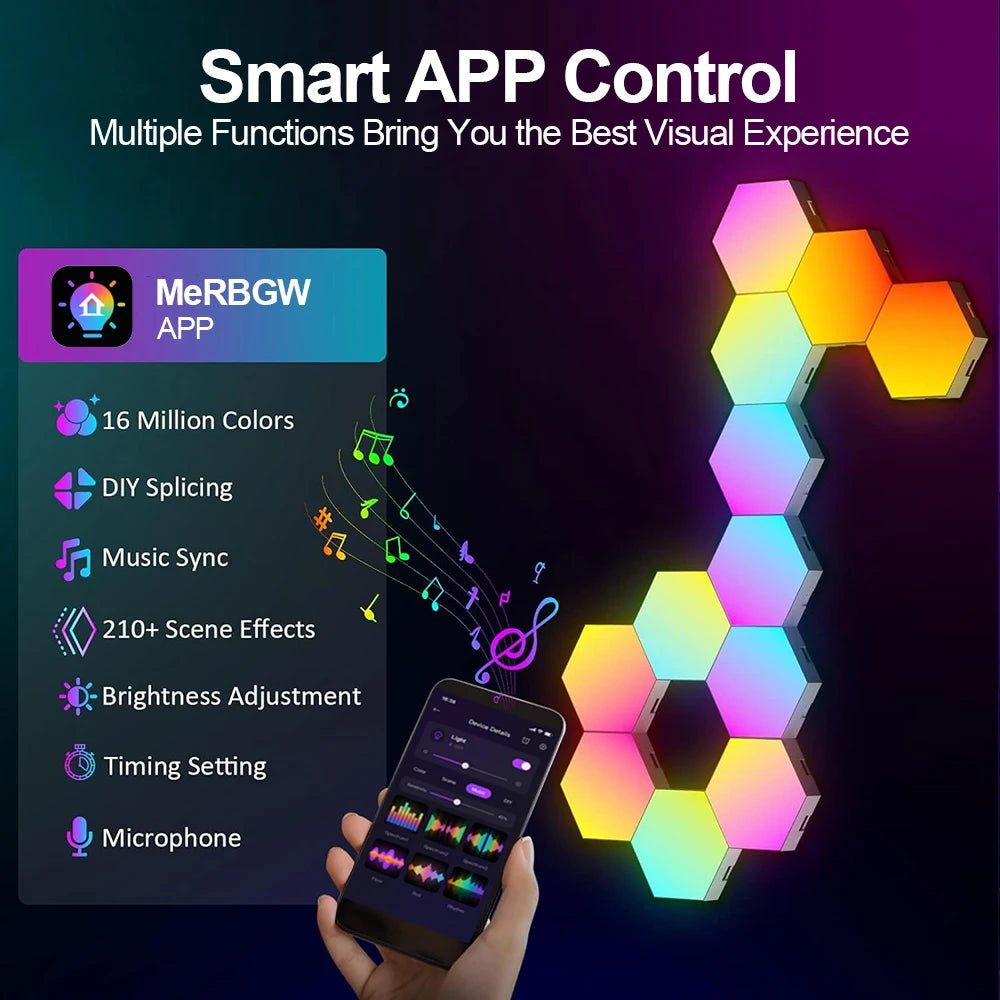 Lumitriq HexaGlow RGB Wall Panels