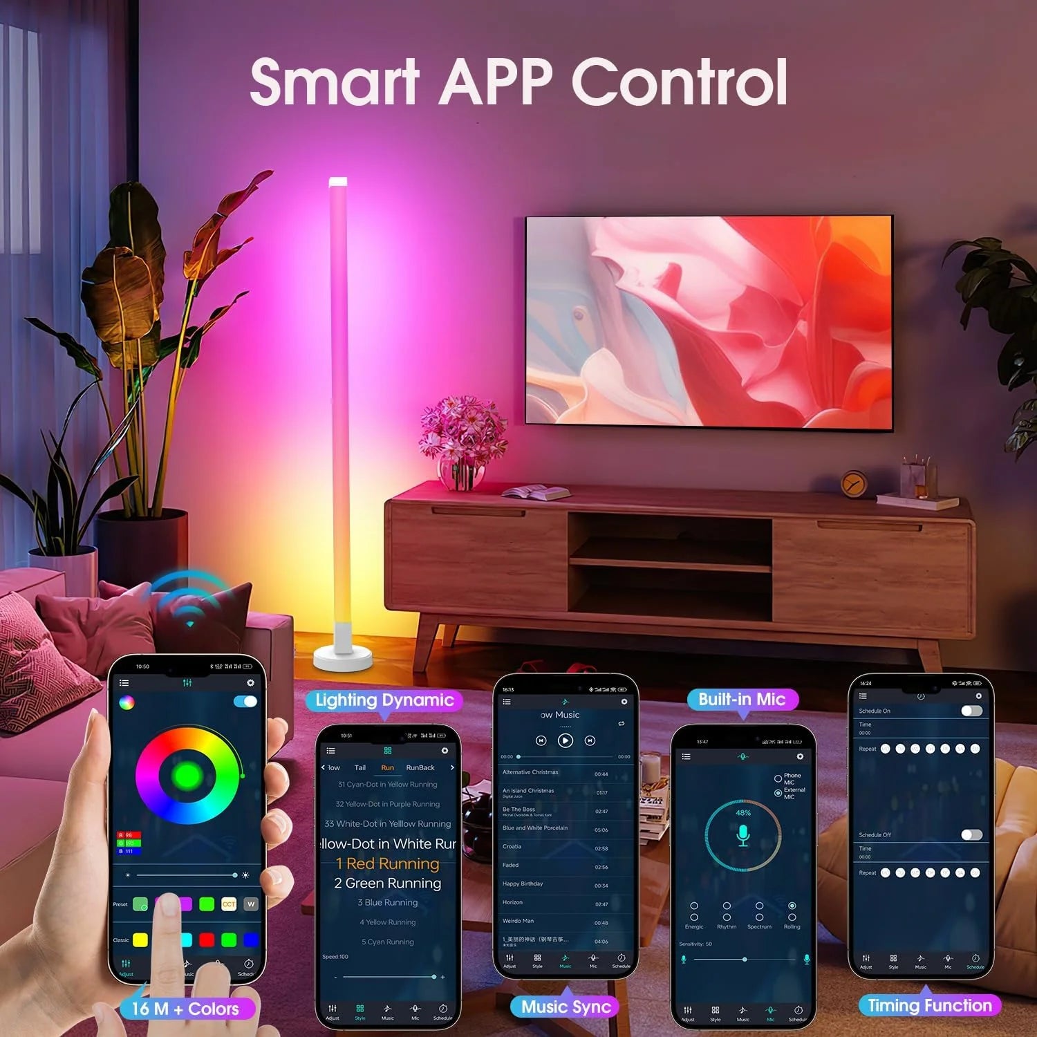 Lumitriq Nova RGB Corner Floor Lamp